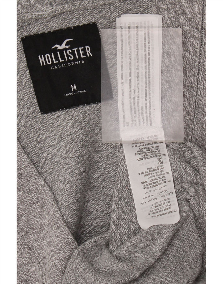 Hollister Damen-Cardigan-Pullover aus mittelgrau gesprenkelter Baumwolle
