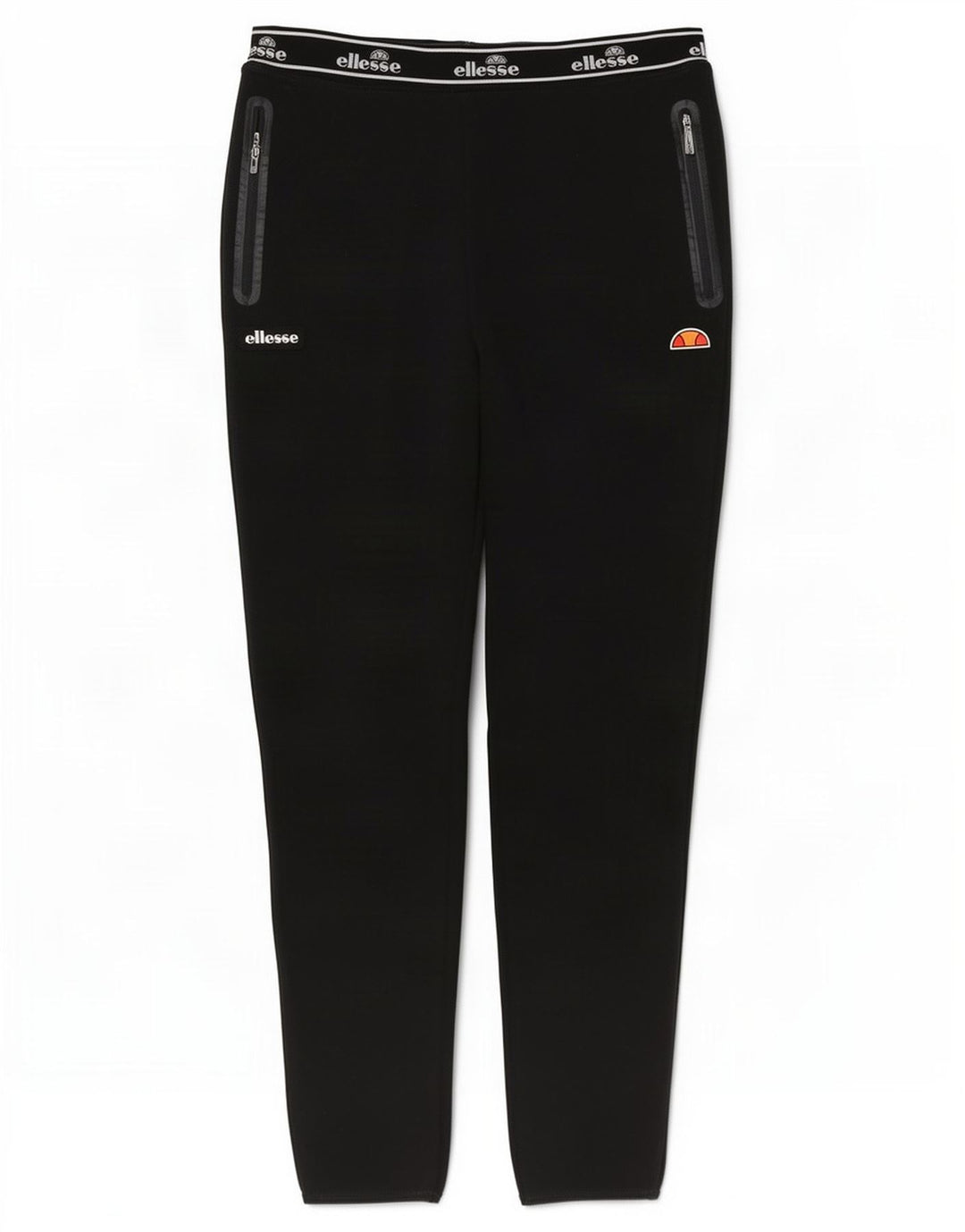 Ellesse Herren-Trainingshose mit Grafik, groß, aus schwarzer Baumwolle