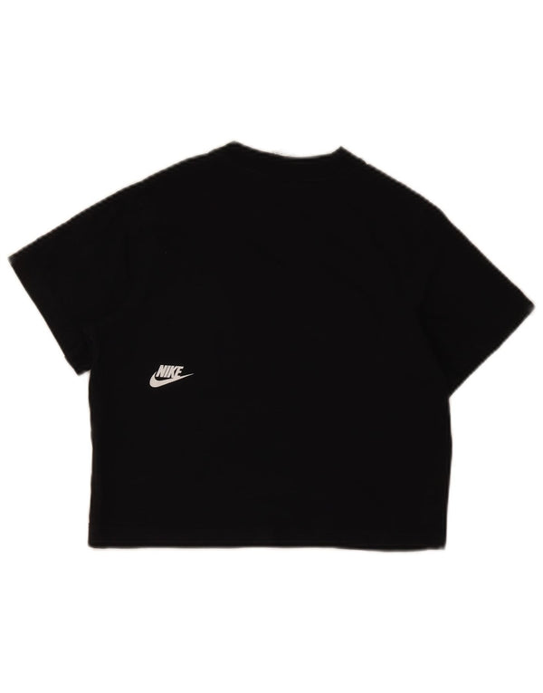 Nike Mädchen-T-Shirt mit Grafik, 8–9 Jahre, Größe S, schwarze Baumwolle