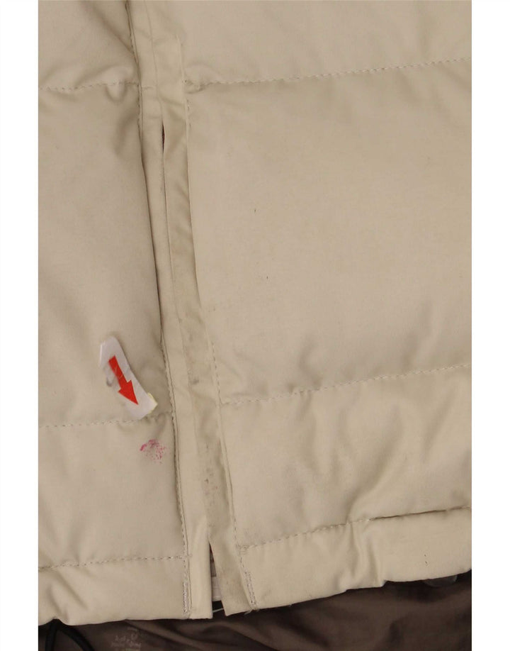 Jack Wolfskin Damen Wattierte Jacke mit Kapuze UK 10 Small Beige Polyamid