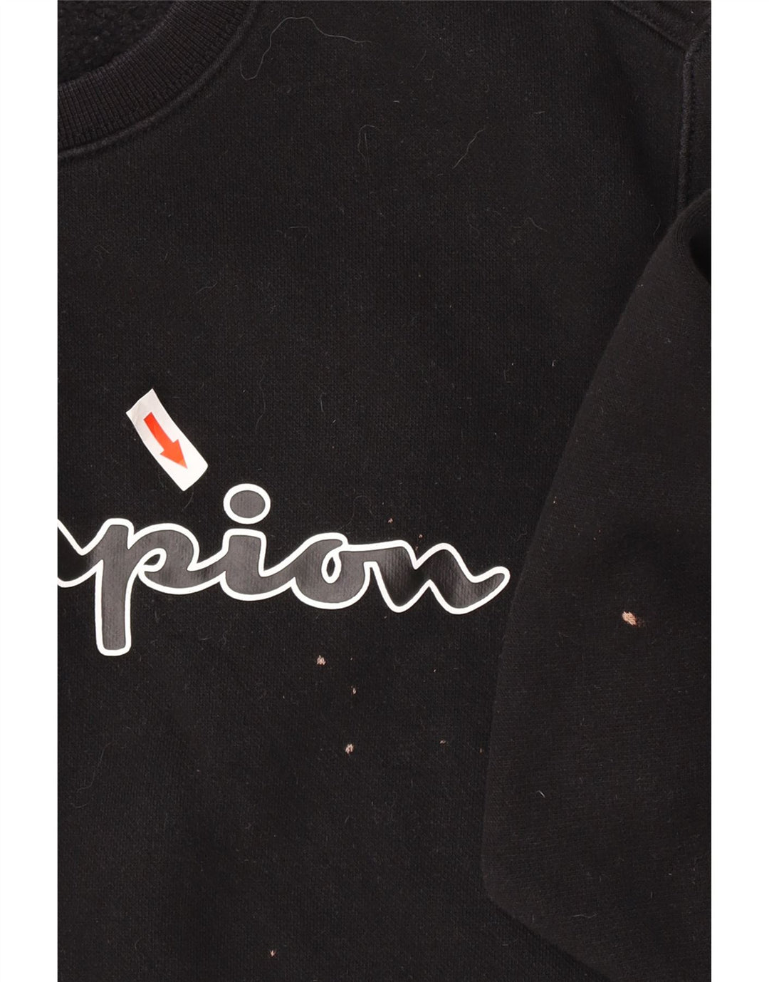 Champion Herren-Sweatshirt mit Grafik, XS, schwarze Baumwolle
