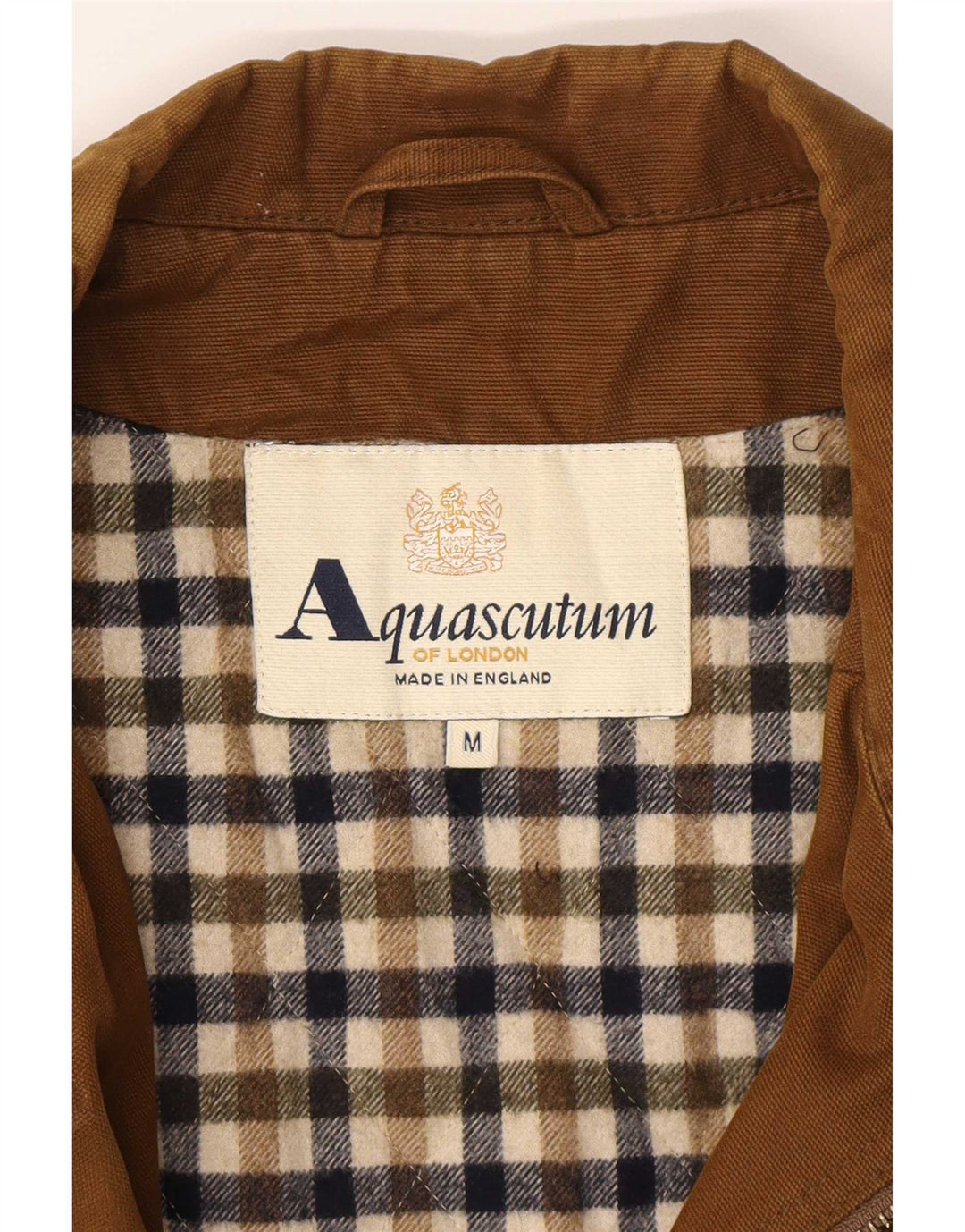 Aquascutum Herren-Utility-Jacke UK 38 Mittelbraune Baumwolle