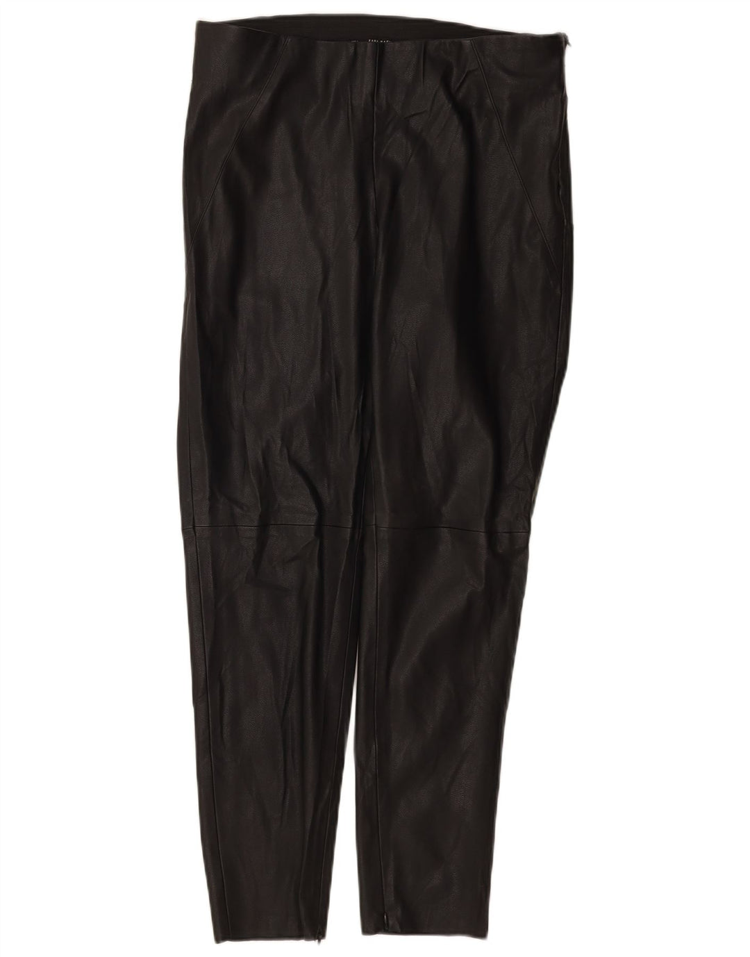 Schmale Lederhose für Damen von Zara, Größe L, W30, L27, Schwarz