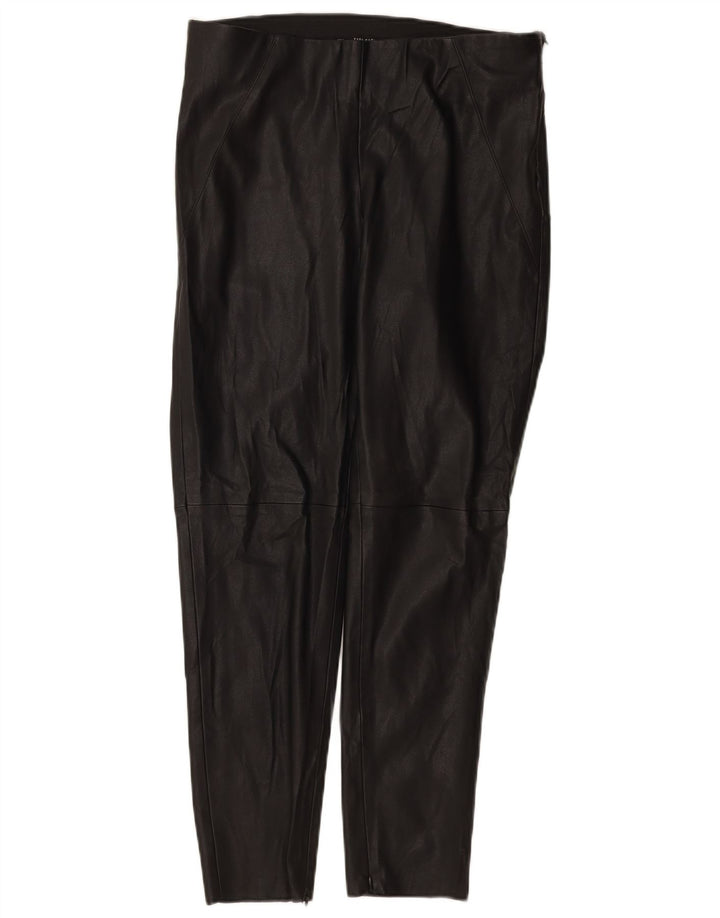 Schmale Lederhose für Damen von Zara, Größe L, W30, L27, Schwarz