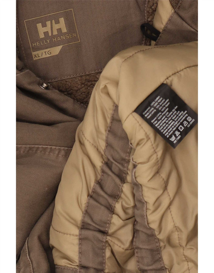 Helly Hansen Herren-Parka mit Kapuze, UK 42, XL, braune Baumwolle