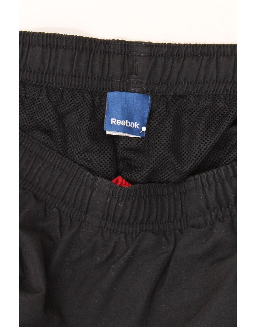REEBOK Mens Graphic Tracksuit Trousers Large  Black Polyester Vintage Reebok and Second-Hand Reebok from Messina Hembry 