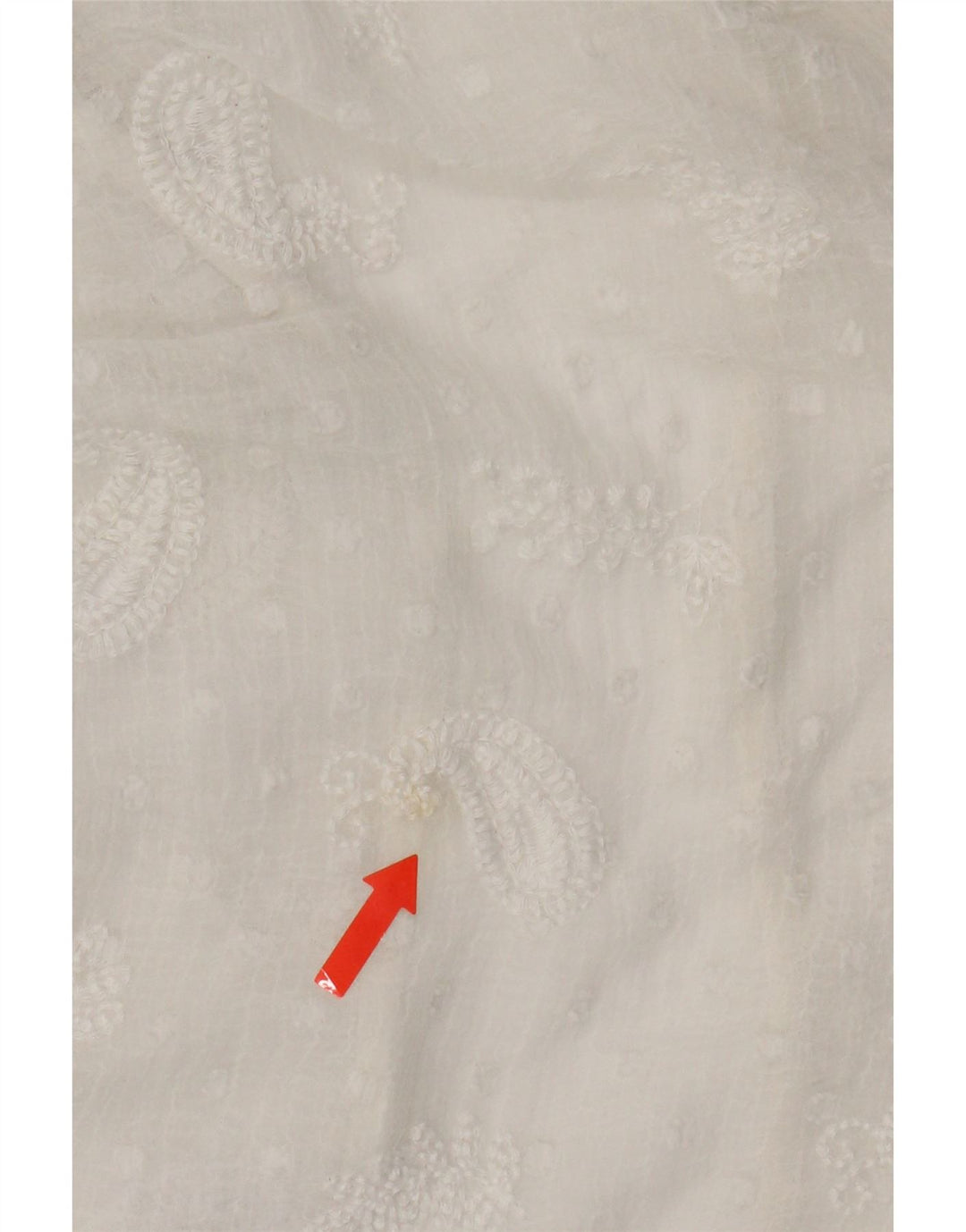 Durchsichtiges Maxikleid für Damen von Zara, Größe S, Weiß, Paisleymuster, Polyester