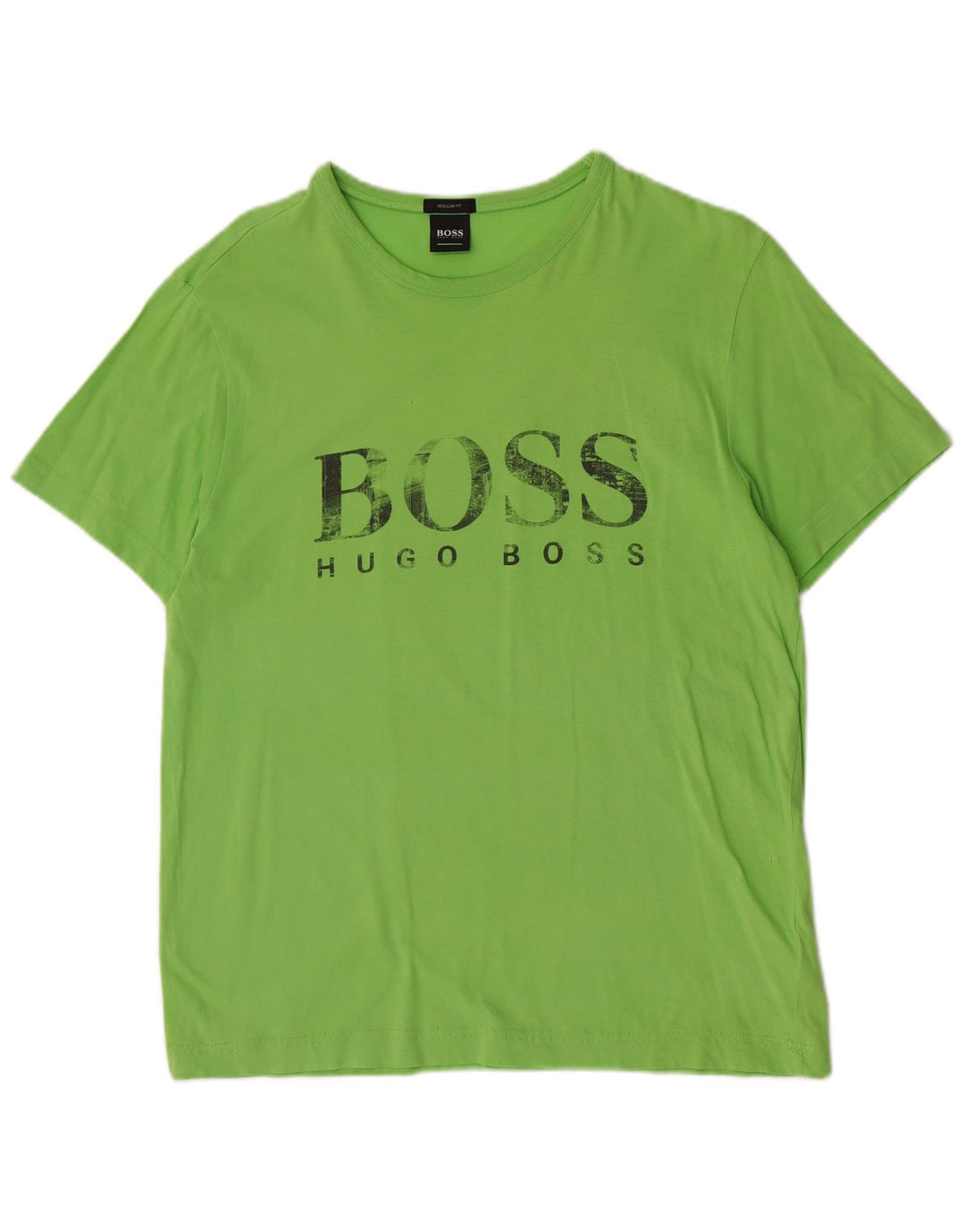 Hugo Boss Herren-T-Shirt mit normaler Passform, mittelgrüner Baumwolle