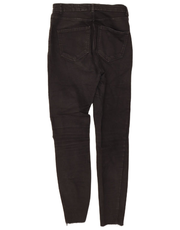 Zara Damen Trafaluc Distressed Skinny Jeans EU 40 Medium W30 L27 Schwarz