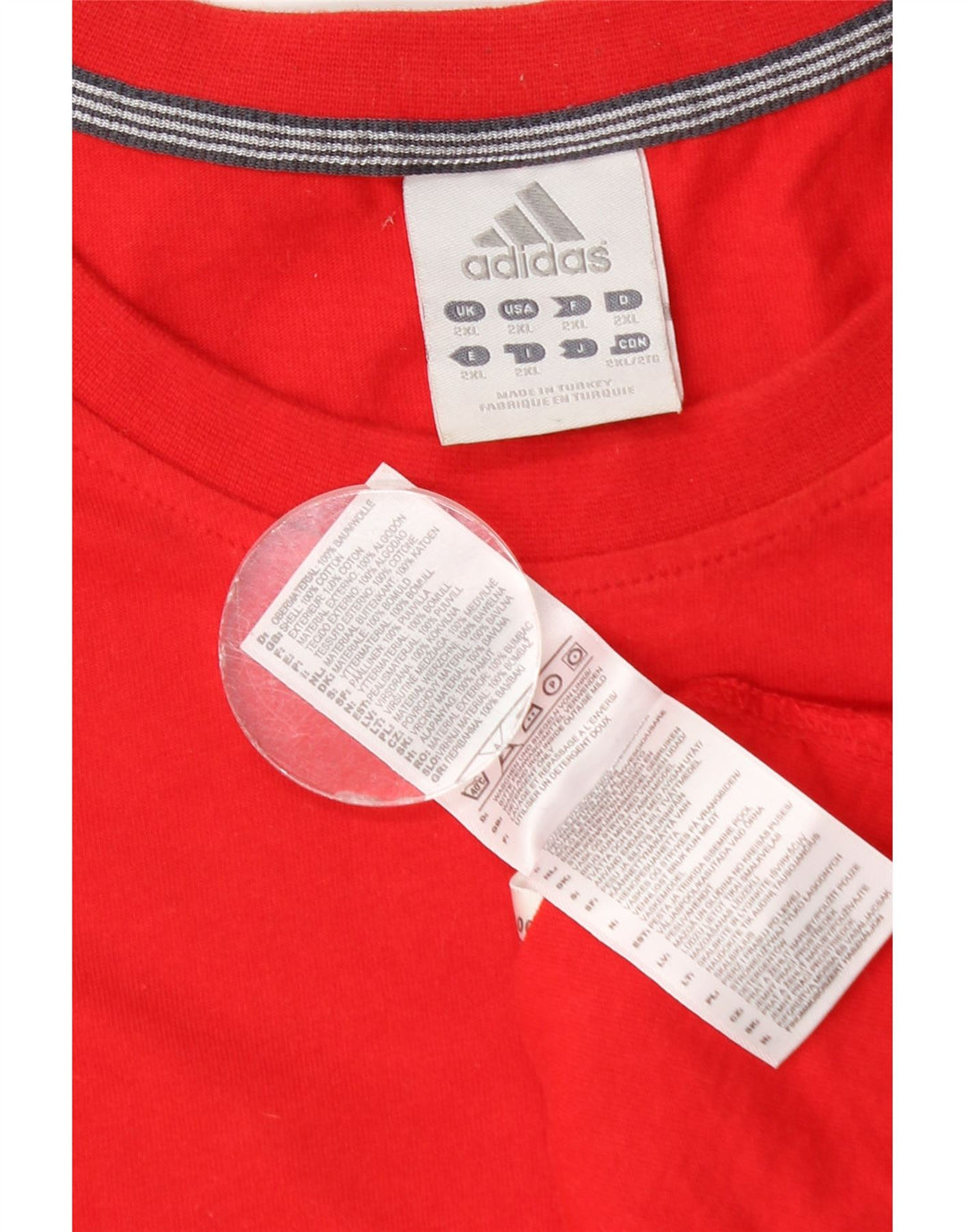 Adidas Herren Top Langarm 2XL Rote Baumwolle