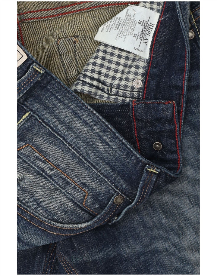 REPLAY Damen Jeto Slim Jeans W29 L34 Blaue Baumwolle