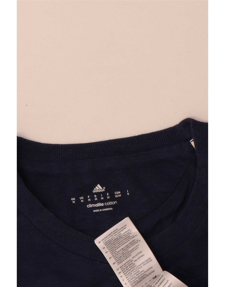 Adidas Herren Climalite T-Shirt Top Medium Marineblau Baumwolle