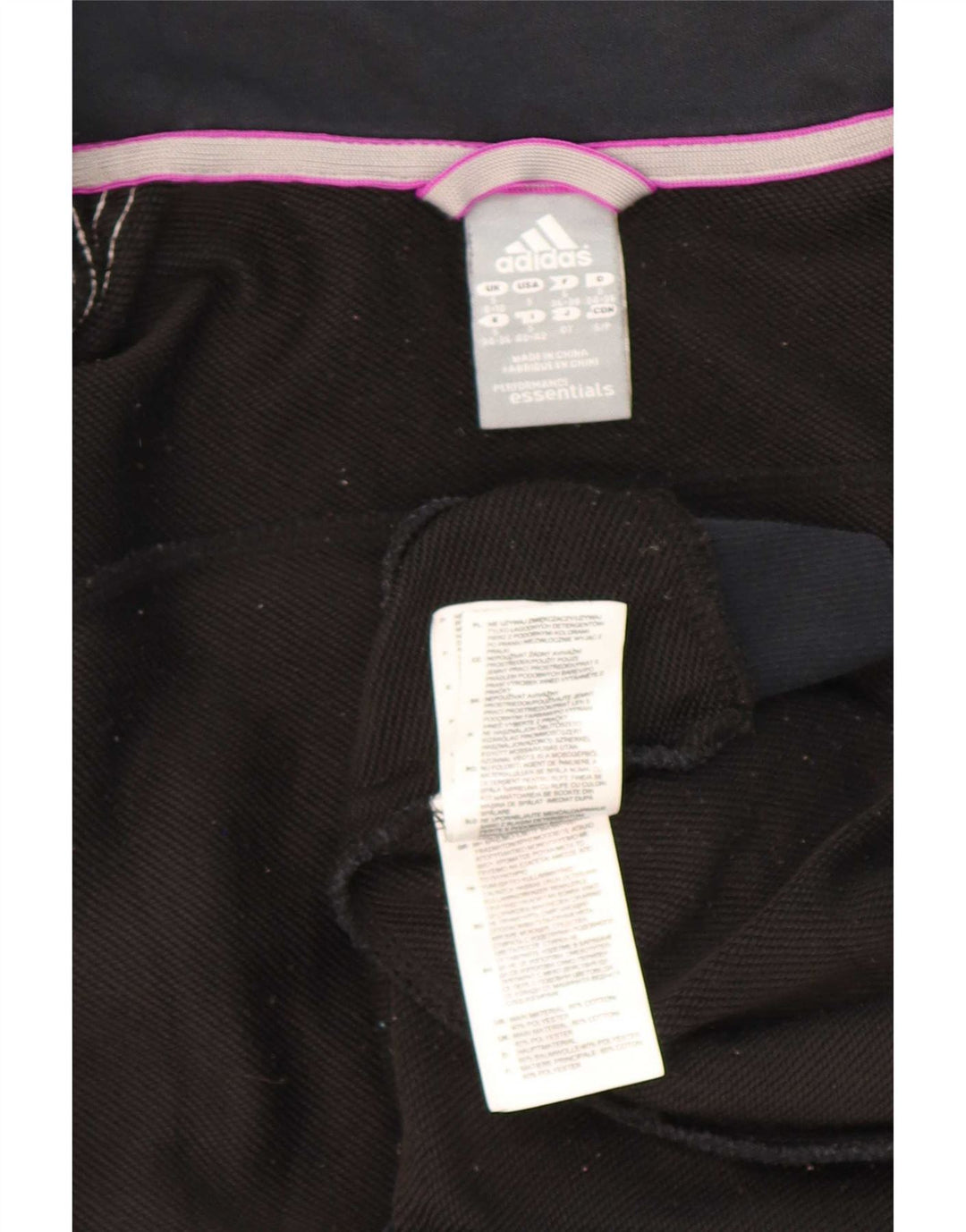 Adidas Damen Trainingsanzug Top Jacke UK 8/10 Small Schwarz Baumwolle