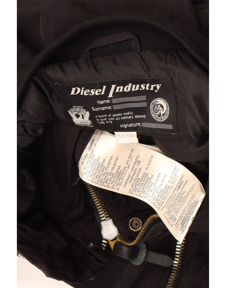 Diesel Herren Bomberjacke UK 44 2XL Schwarz Polyester