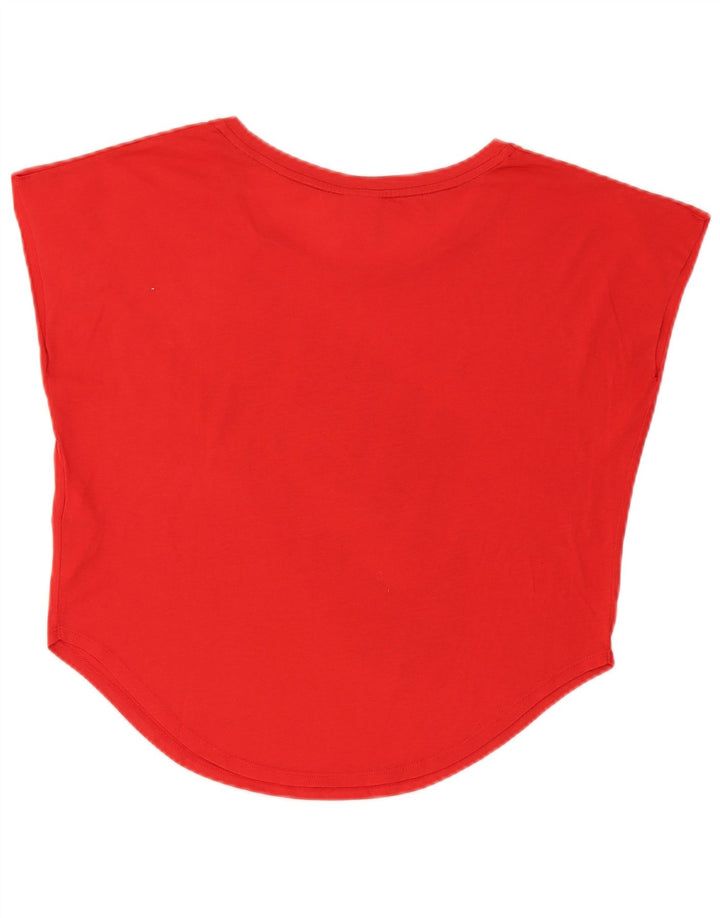 Nike Damen-T-Shirt in Übergröße mit Grafik, UK 8, Größe S, Rot, Polyester, Sport