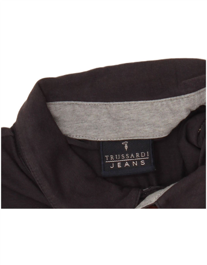 TRUSSARDI JEANS Herren-Poloshirt, große marineblaue Baumwolle