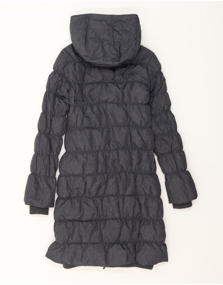 GAS Womens Hooded Padded Coat UK 10 Small Grey Polyamide Vintage Gas and Second-Hand Gas from Messina Hembry 