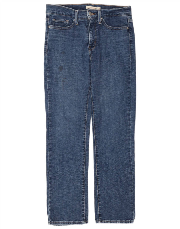 Levi's Damen 314 Shaping Straight Jeans W28 L27 Blau