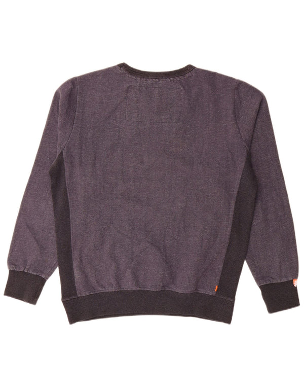 Superdry Herren-Sweatshirt-Pullover XL aus grauer Colourblock-Baumwolle