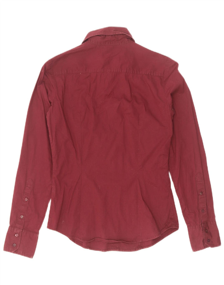 Gas Womens Shirt UK 10 Small Kastanienbraun Baumwolle