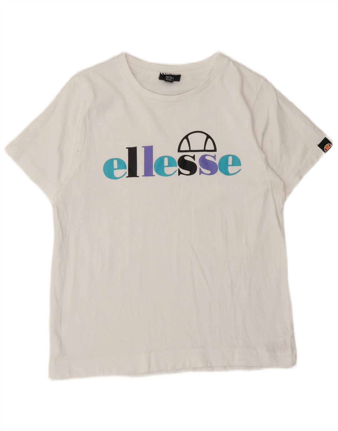 ELLESSE Mädchen-T-Shirt mit Grafik, 12–13 Jahre, weiße Baumwolle