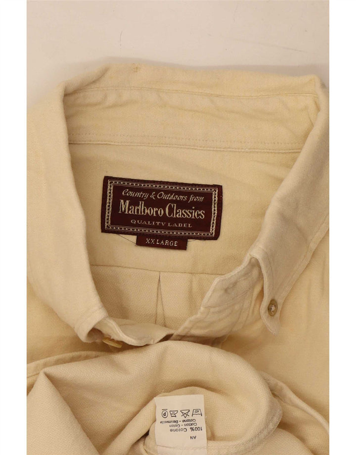 Marlboro Classics Herrenhemd 2XL Beige Baumwolle