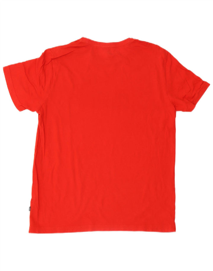Puma Herren Grafik T-Shirt Top Große rote Baumwolle