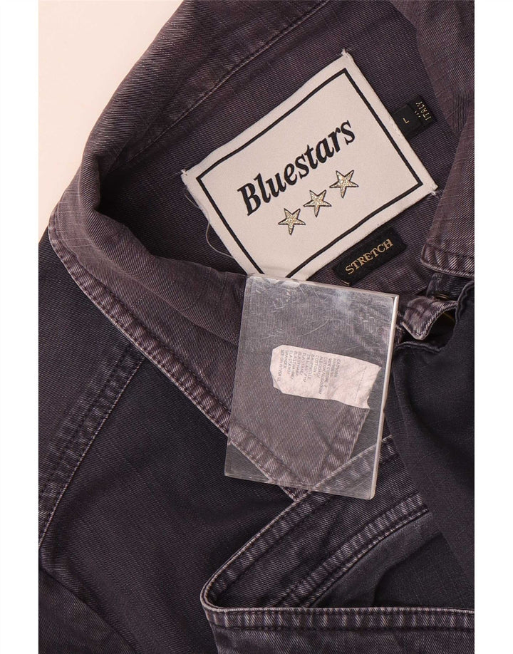 Bluestars Damen Jeansjacke UK 16 Large Marineblaue Baumwolle