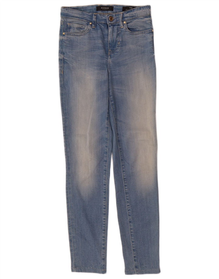 Guess Damen Skinny Jeans W24 L27 Blau