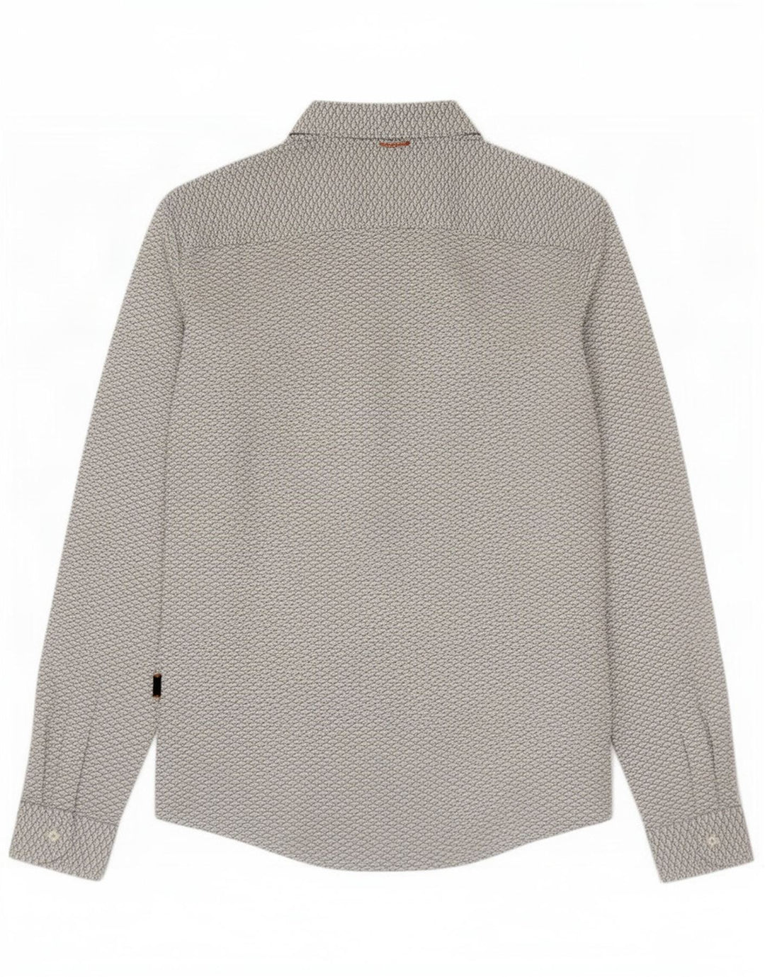 Hugo Boss Herren-Hemd mit abstraktem Muster, schmale Passform, mittelweiße Baumwolle