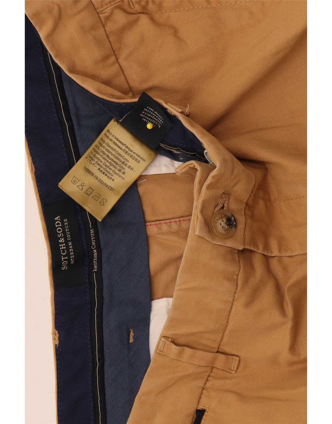 Scotch & Soda Herren Chinoshorts W33 Mittelbeige Baumwolle
