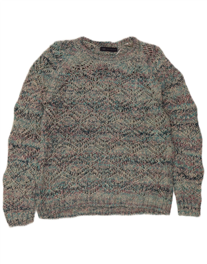 Marks & Spencer Damen-Pullover mit U-Boot-Ausschnitt, Gr. 10, Größe S, Mehrfarbig