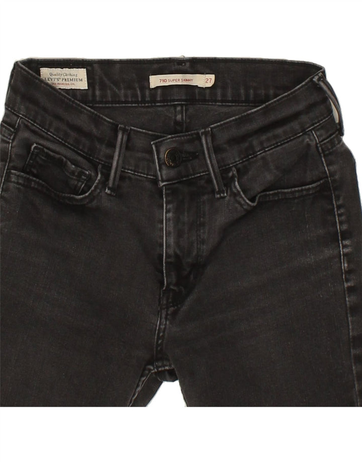 LEVI'S Womens 710 Super Skinny Jeans W27 L26  Grey Cotton Vintage Levi's and Second-Hand Levi's from Messina Hembry 