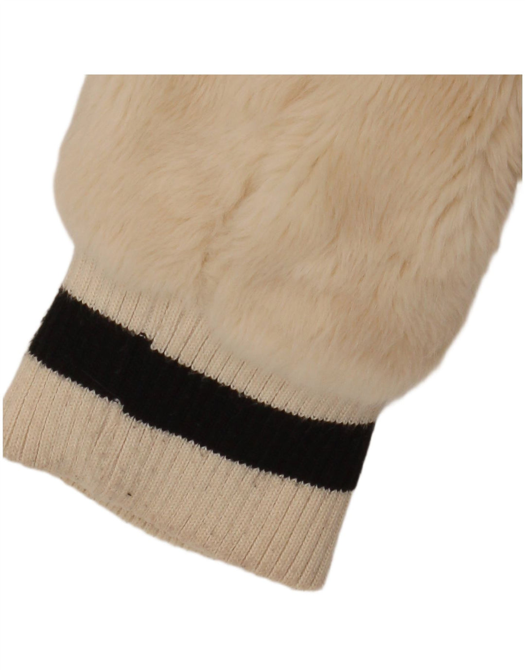 GUESS Damen-Bomberjacke aus Kunstpelz, UK 14, Mittelbeige, Farbblock-Acryl