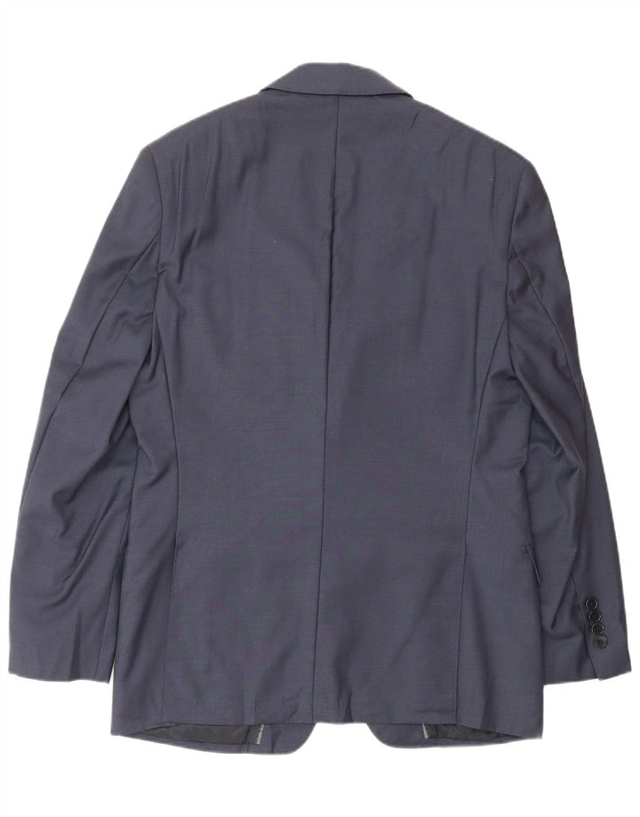 Dkny Herren-Blazer mit 2 Knöpfen, UK 38, mittelmarineblaue Wolle