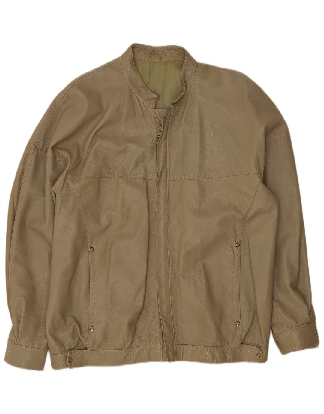 Vintage Herren Lederjacke UK 38 Medium Khaki