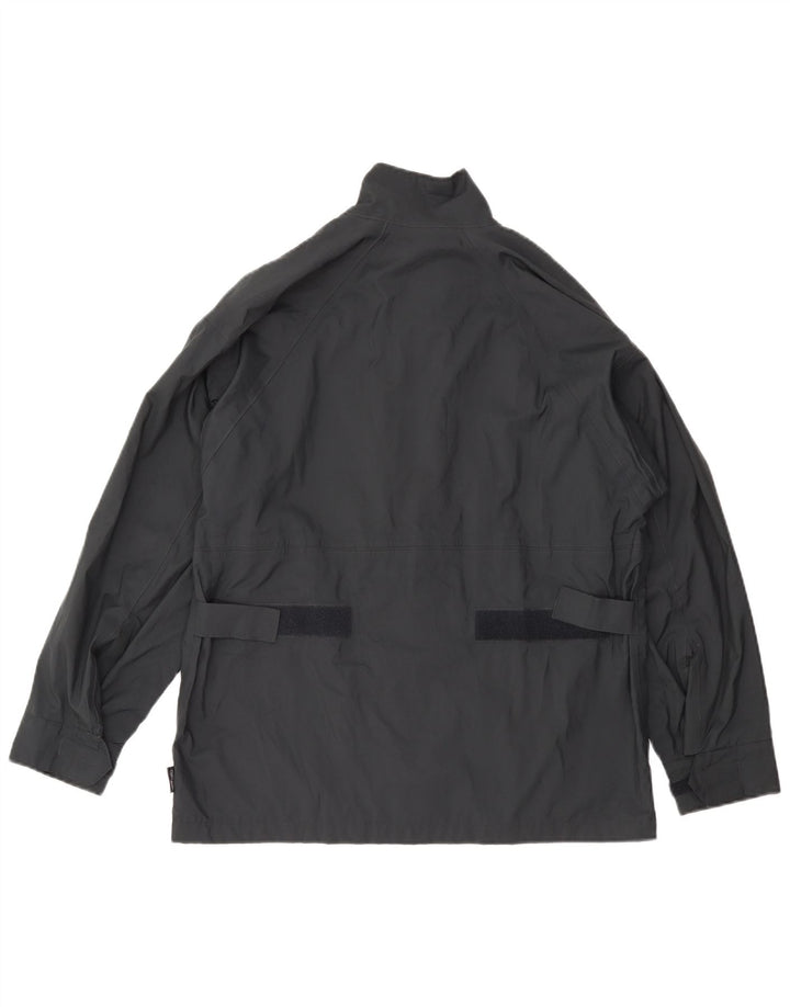 Adidas Damen Übergroße Regenjacke UK 12 Mittelgraues Polyester