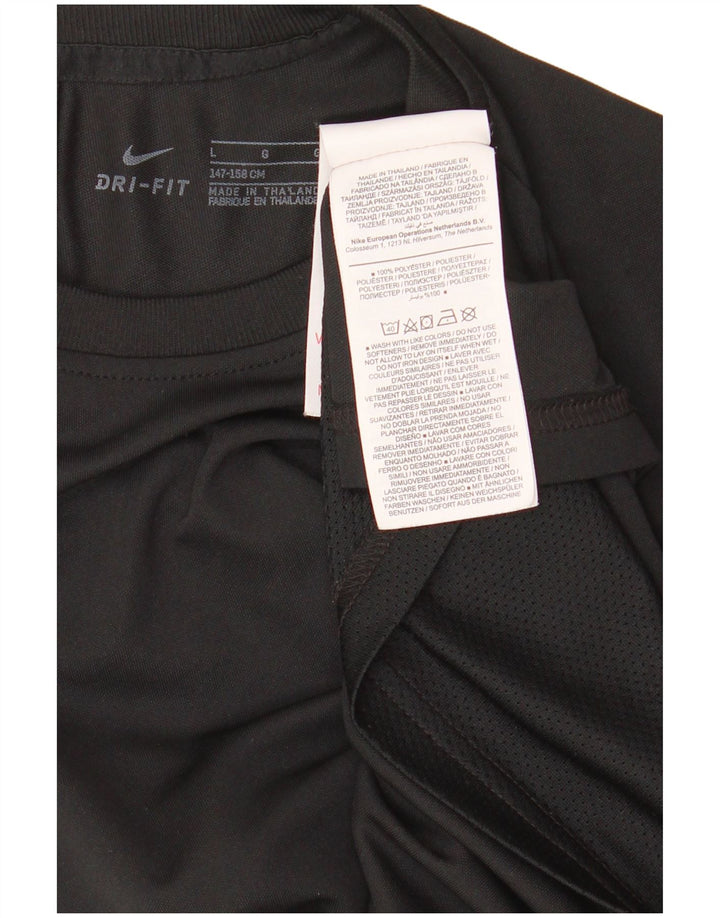 NIKE Dri Fit T-Shirt für Jungen, 12–13 Jahre, Größe L, Schwarz, Farbblock