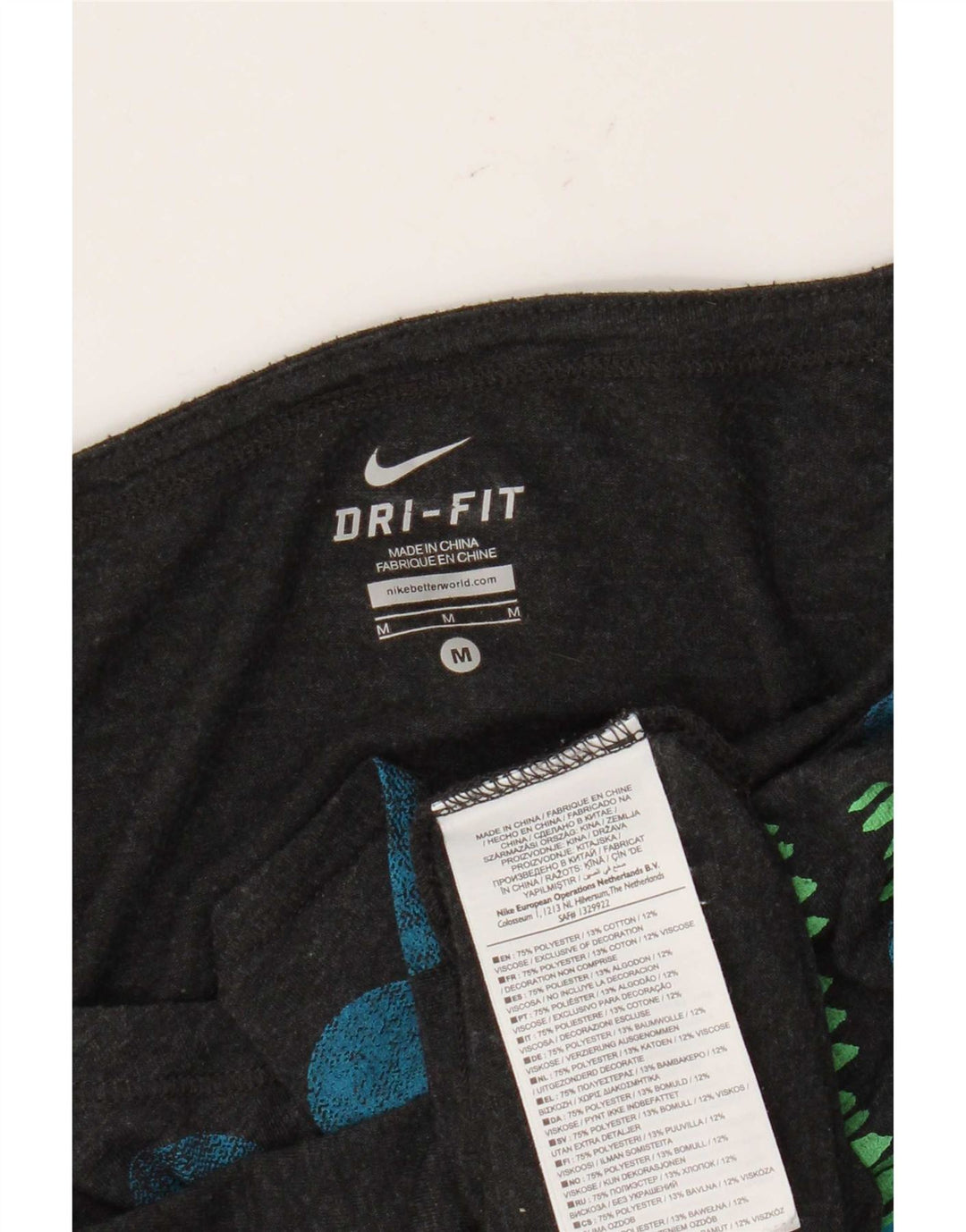 Nike Womens Dri Fit Graphic Vest Top UK 14 Medium Grey Polka Dot Polyester