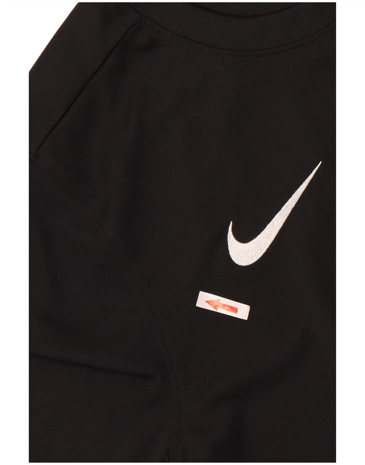 Nike Herren Dri Fit Slim T-Shirt Top Small Schwarz Polyester