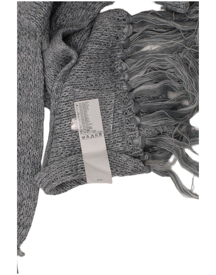 Adidas Damen-Strick-Rechteckschal, Einheitsgröße, graues Polyacryl