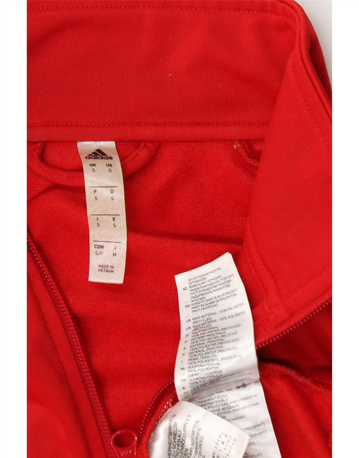 Adidas Herren-Trainingsanzug-Top-Jacke, kleines rotes Polyester