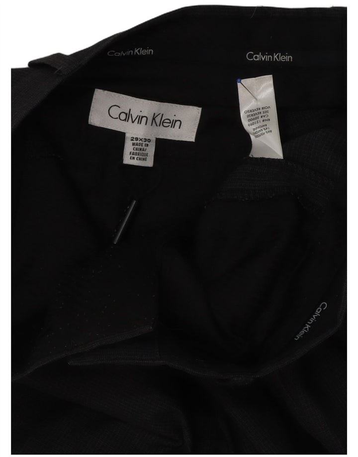 Calvin Klein Herren Straight Chino Hose W29 L30 Schwarz Polyester