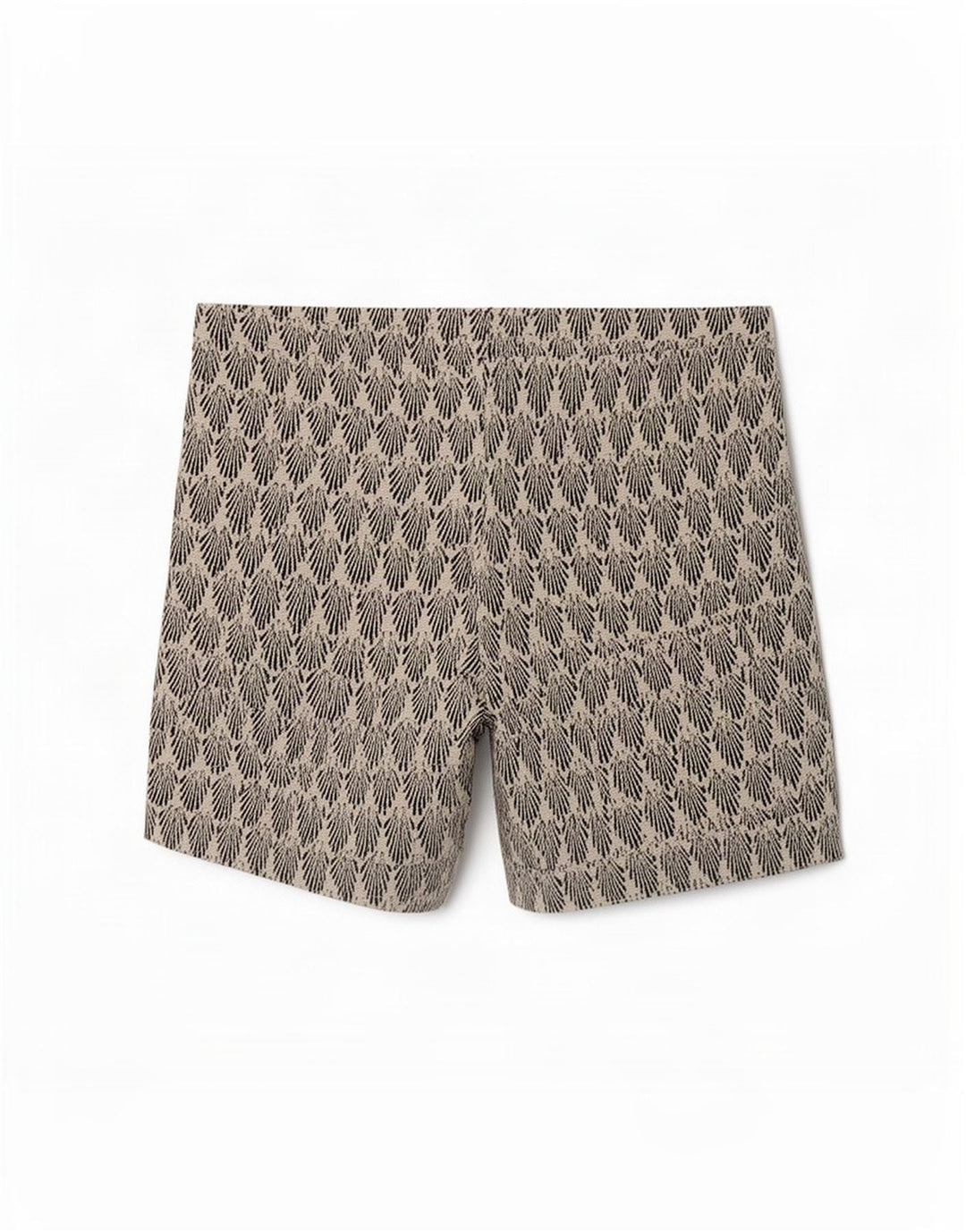 Zara Damen-Hotpants mit abstraktem Muster, Größe L, W30, Weiß, Polyester