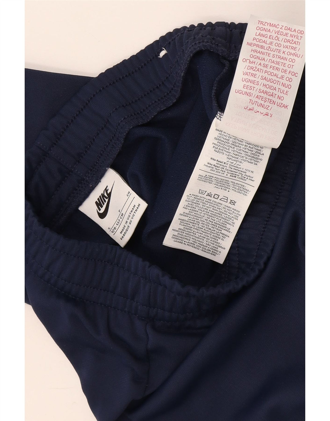 Nike Jungen-Trainingshose, 8–9 Jahre, Größe S, Marineblau, Polyester