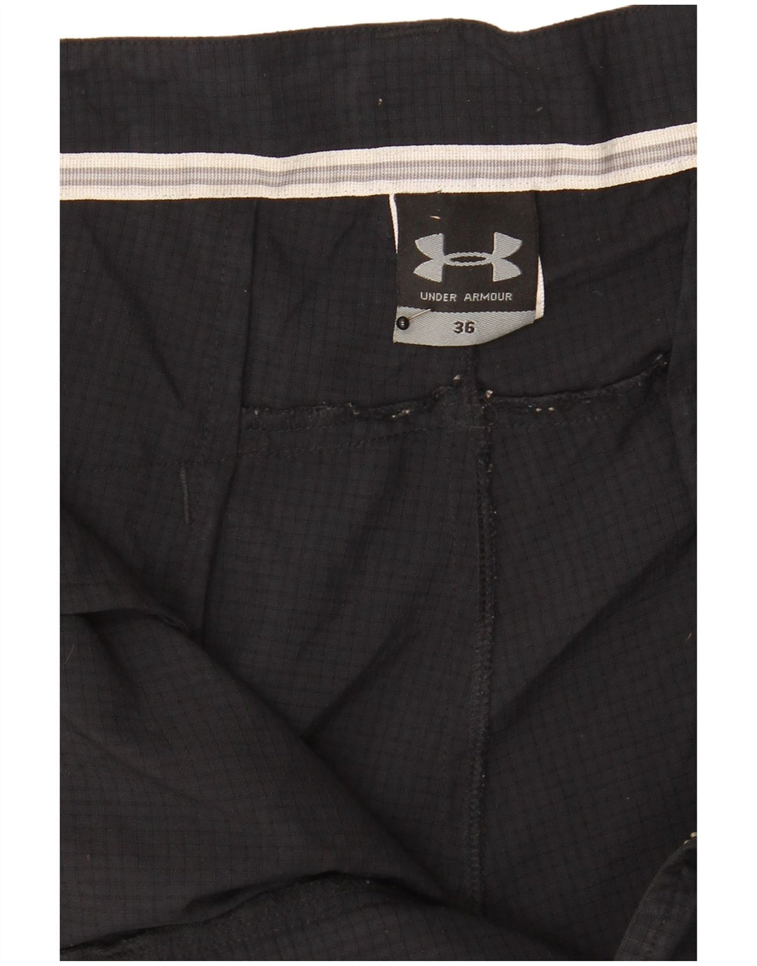 Under Armour Herren Cargoshorts W36 Large Schwarz Kariert