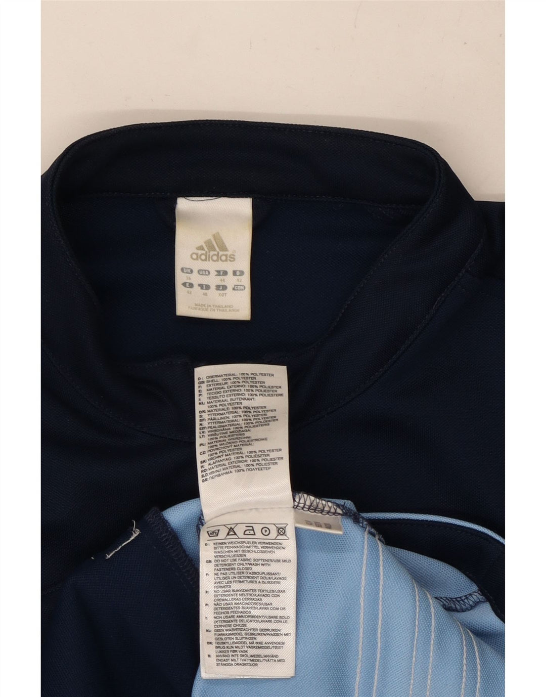 ADIDAS Damen-Trainingsanzug-Top-Jacke, UK 16, Größe L, Marineblau, Farbblock