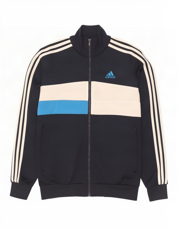 Adidas Jungen-Trainingsanzug-Top-Jacke, 13–14 Jahre, Marineblau, Farbblock