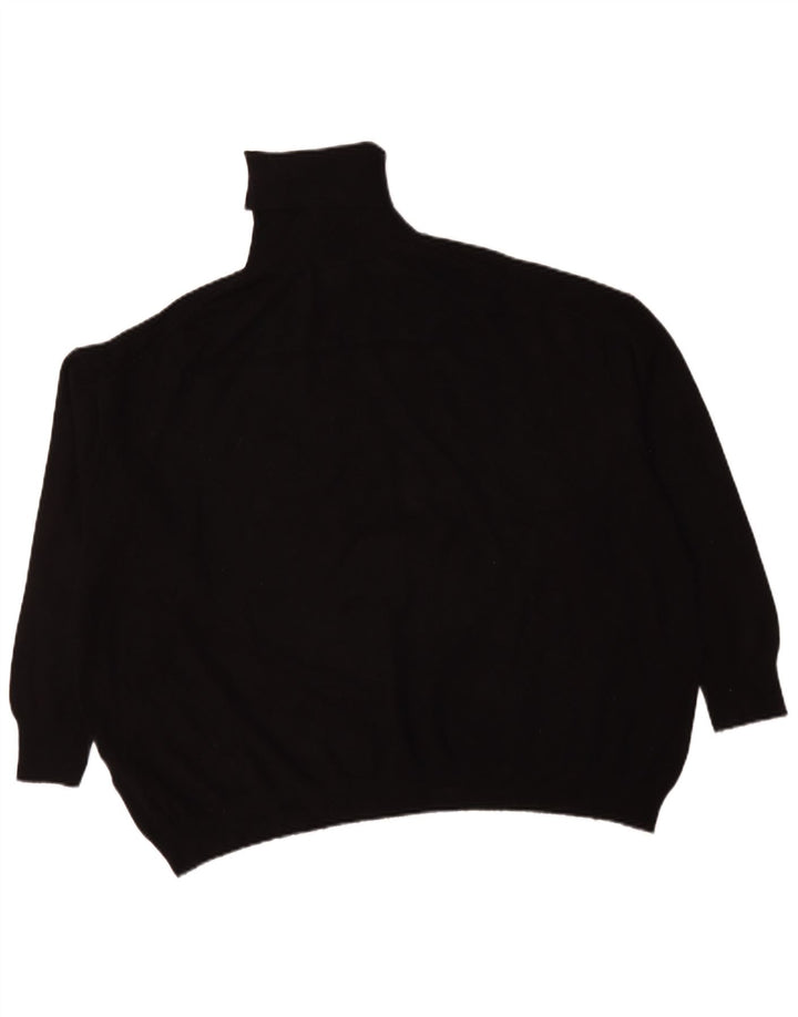 Übergroßer Rollkragenpullover von Zara für Damen, Gr. 14, mittlere schwarze Viskose