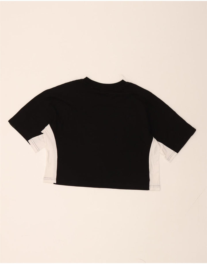 FILA Womens Graphic Crop Top UK 12 Medium Black Vintage Fila and Second-Hand Fila from Messina Hembry 